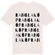 Vintage White t-shirt med Ranglaköp ordlek t-shirt