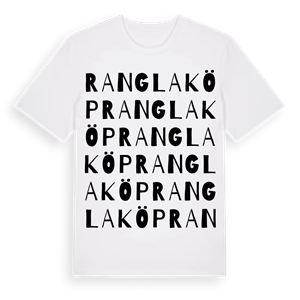 Ranglaköp ordlek t-shirt – ekologisk bomull t-shirt från Pinshirt