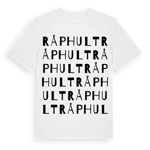 Råphult ordlek t-shirt – ekologisk bomull t-shirt från Pinshirt