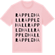 Pink Cotton t-shirt med Rapplehall ordlek t-shirt