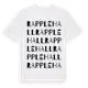 White t-shirt med Rapplehall ordlek t-shirt