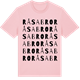 Pink Cotton t-shirt med Råsabro ordlek t-shirt
