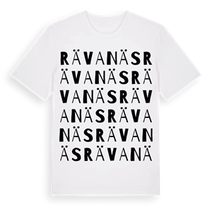 Rävanäs ordlek t-shirt – ekologisk bomull t-shirt från Pinshirt