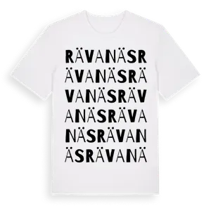 Rävanäs ordlek t-shirt – ekologisk bomull t-shirt från Pinshirt
