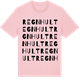 Pink Cotton t-shirt med Regnhult ordlek t-shirt