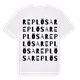 White t-shirt med Replösa ordlek t-shirt