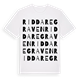 White t-shirt med Riddaregraven ordlek t-shirt