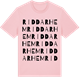 Pink Cotton t-shirt med Riddarhem ordlek t-shirt