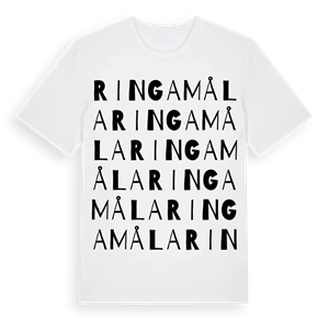 Ringamåla ordlek t-shirt – ekologisk bomull t-shirt från Pinshirt