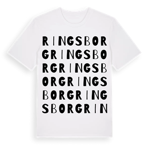 Ringsborg ordlek t-shirt – ekologisk bomull t-shirt från Pinshirt