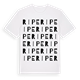 White t-shirt med Ripe ordlek t-shirt