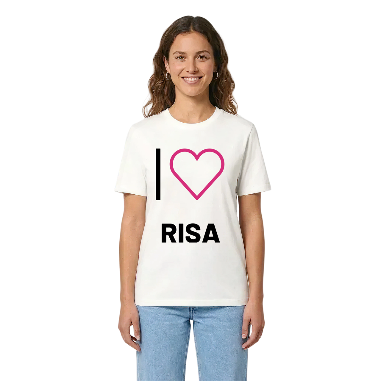 Jag älskar Risa t-shirt stort tryck i miljö