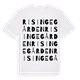 White t-shirt med Risingegården ordlek t-shirt