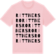Pink Cotton t-shirt med Rittnersro ordlek t-shirt