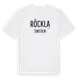 White t-shirt med Röckla i Sverige t-shirt