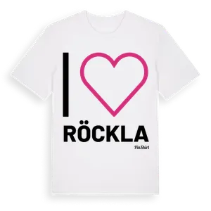 Jag älskar Röckla t-shirt stort tryck – ekologisk bomull t-shirt från Pinshirt
