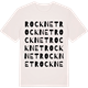 Vintage White t-shirt med Rocknet ordlek t-shirt