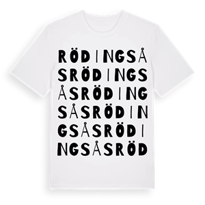 Rödingsås ordlek t-shirt – ekologisk bomull t-shirt från Pinshirt