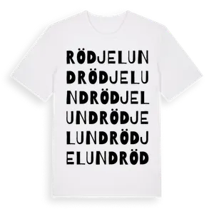 Rödjelund ordlek t-shirt – ekologisk bomull t-shirt från Pinshirt