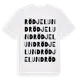 White t-shirt med Rödjelund ordlek t-shirt