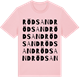 Pink Cotton t-shirt med Rödsand ordlek t-shirt