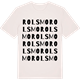 Vintage White t-shirt med Rolsmo ordlek t-shirt