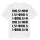 White t-shirt med Rolsmo ordlek t-shirt
