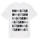 White t-shirt med Romanäs ordlek t-shirt