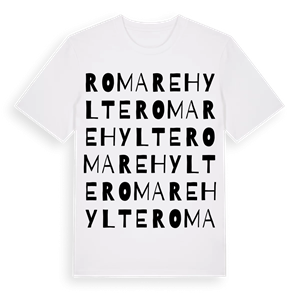 Romarehylte ordlek t-shirt – ekologisk bomull t-shirt från Pinshirt