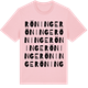 Pink Cotton t-shirt med Röninge ordlek t-shirt
