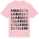 Pink Cotton t-shirt med Rönnebäck ordlek t-shirt