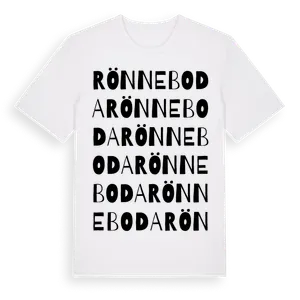 Rönneboda ordlek t-shirt – ekologisk bomull t-shirt från Pinshirt
