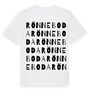 Rönneboda ordlek t-shirt – ekologisk bomull t-shirt från Pinshirt