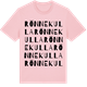 Pink Cotton t-shirt med Rönnekulla ordlek t-shirt