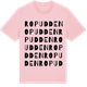 Pink Cotton t-shirt med Ropudden ordlek t-shirt