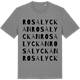 Mid Heather Gray t-shirt med Rosalyckan ordlek t-shirt