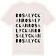 Vintage White t-shirt med Rosalyckan ordlek t-shirt
