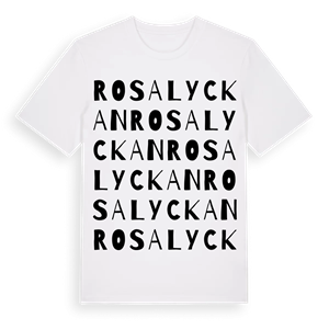 Rosalyckan ordlek t-shirt – ekologisk bomull t-shirt från Pinshirt