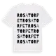 White t-shirt med Rosatorpet ordlek t-shirt