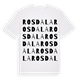 White t-shirt med Rosdala ordlek t-shirt