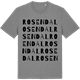 Mid Heather Gray t-shirt med Rosendal ordlek t-shirt