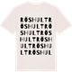 Vintage White t-shirt med Röshult ordlek t-shirt