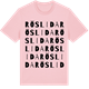 Pink Cotton t-shirt med Röslida ordlek t-shirt
