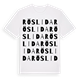 White t-shirt med Röslida ordlek t-shirt
