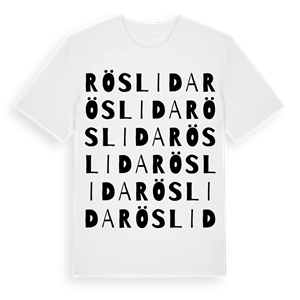 Röslida ordlek t-shirt – ekologisk bomull t-shirt från Pinshirt