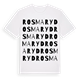White t-shirt med Rosmaryd ordlek t-shirt
