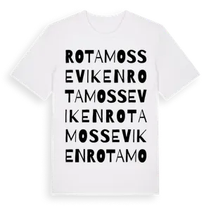 Rotamosseviken ordlek t-shirt – ekologisk bomull t-shirt från Pinshirt