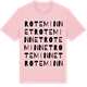 Pink Cotton t-shirt med Roteminnet ordlek t-shirt