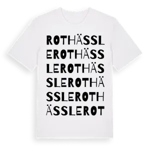 Rothässle ordlek t-shirt – ekologisk bomull t-shirt från Pinshirt