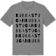 Mid Heather Gray t-shirt med Rubbastugan ordlek t-shirt